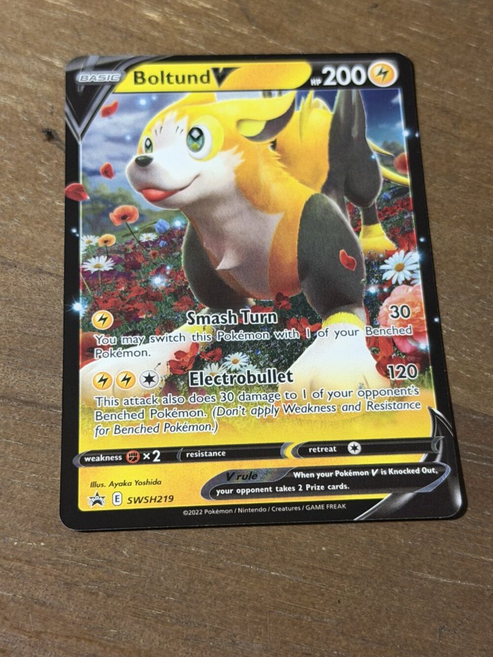 Pokemon Boltund V SWSH219 English Raw EX NM